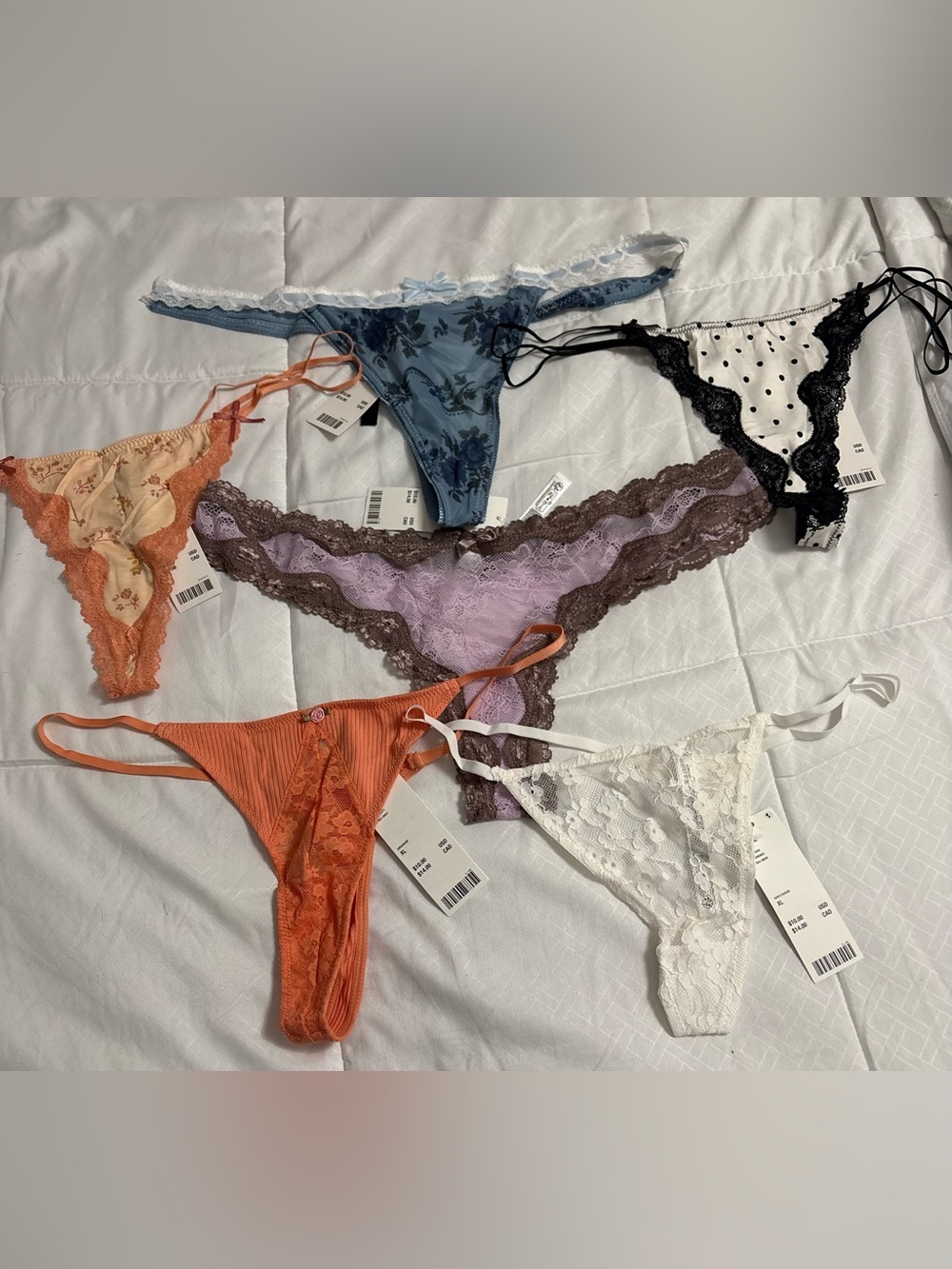 Women's Lace & Stretch Thong Panties - Assorted Colors Urban Oufitters
